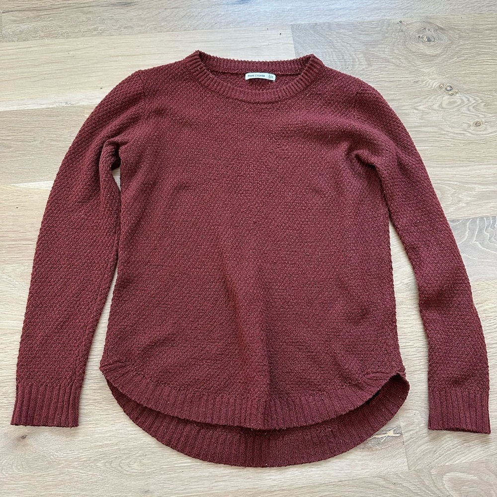 Pink clover Red sweater